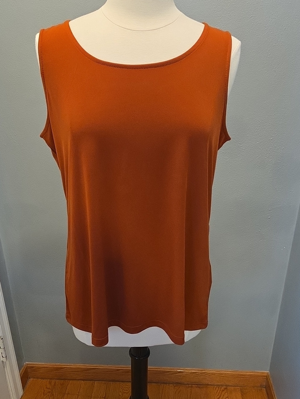 Susan Graver Rust Sleeveless Tank Top